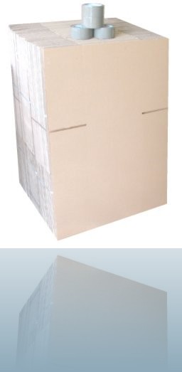 Kit Déménagement T3 Renforcé LA TRIBU DU CARTON - 40 Cartons + Film Bulle + Adhésif Offert